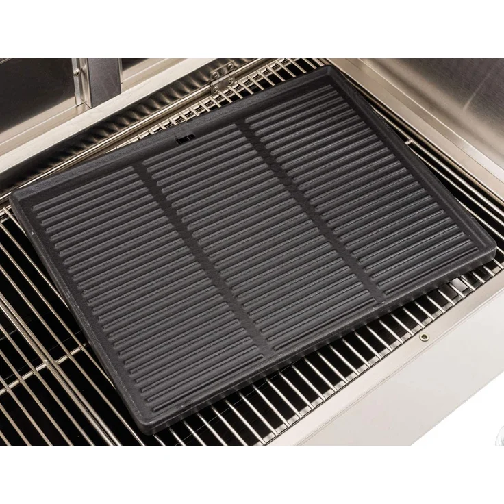 Grillplatte, 45,5 x 35 cm, beidseitig nutzbare Grillplatte für Gasgrill, Kohlegrill und Elektrogrill – Bild 3