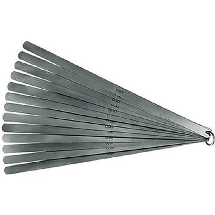 HELIOS PREISSER Fühlerlehre zyl.-lang, Mb 0,05-1,00 mm, Blattzahl 13, aus Federstahl