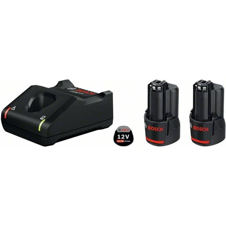 Bosch Professional 12V System Akku Set (2x2.0 Ah Akku Ladegerät GAL 12V-40 C132, im Karton) – Bild 1