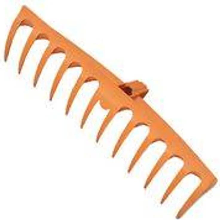 Bradas Rechen-Aufsatz TQ, 12 Zinken, orange, ohne Stiel
