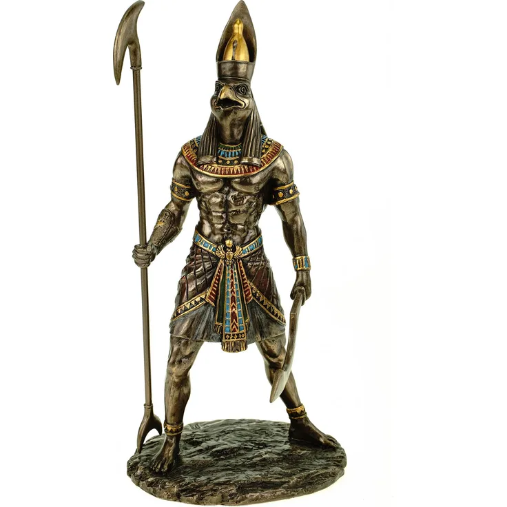 Veronese Figur Horus ägyptischer Gott des Himmels 27 cm Ägypten Pharao bronziert