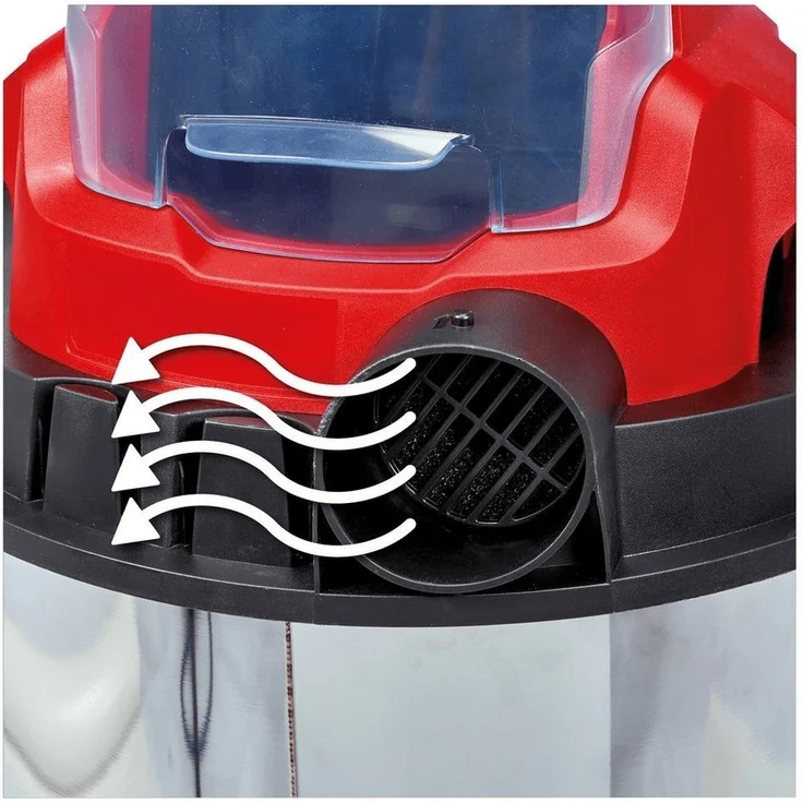 Einhell Akku-Nass-Trockensauger TC-VC 18-20 Li S-Solo Power X-Change PXC (Li-Ion, 18 V, 20 l-Edelstahlbehälter, inkl. Saugdüsen Teppich- und Glattböden, Fugendüse, Polsterdüse, ohne Akku und Ladegerät) Beutel - beutellos 20 Liter – Bild 2