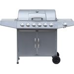 El Fuego Gasgrill, Dayton 6 Plus 1, silber, 53 x 127,5 x 97 cm, AY0460