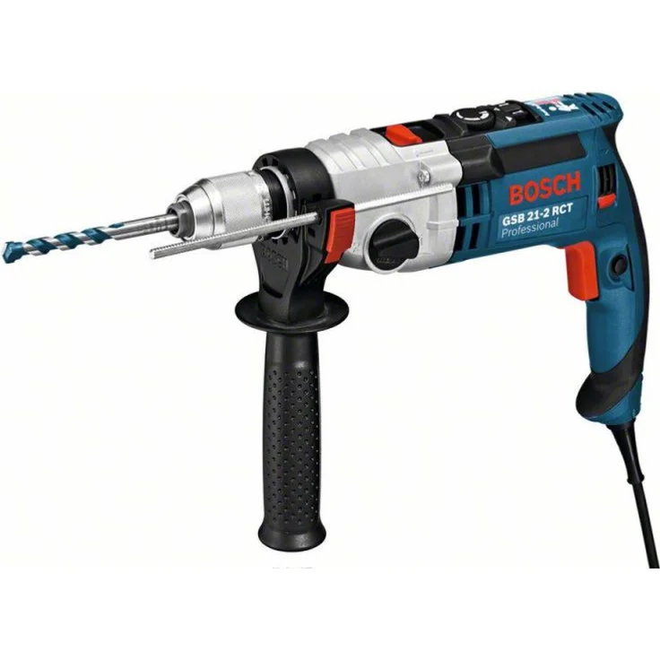 Bosch Professional Schlagbohrmaschine GSB 21-2 RCT (Bohr-Ø in Beton: 13 - 22 mm, 1.300 Watt, Schnellspannbohrfutter: 13 mm, Tiefenanschlag: 210 mm, Zusatzhandgriff, im Koffer) – Bild 2