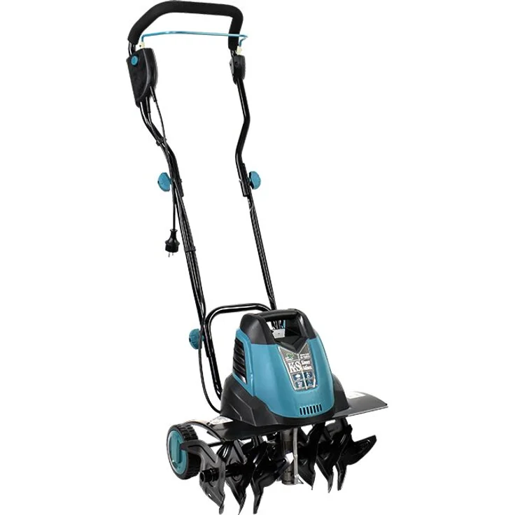 Könner & Söhnen - KS 1500T E, Elektro-Bodenhacke 1300 Watt, 230 V, 40 cm Arbeitsbreite, 23 cm Arbeitstiefe, Stahlmesser, einstellbares Schar