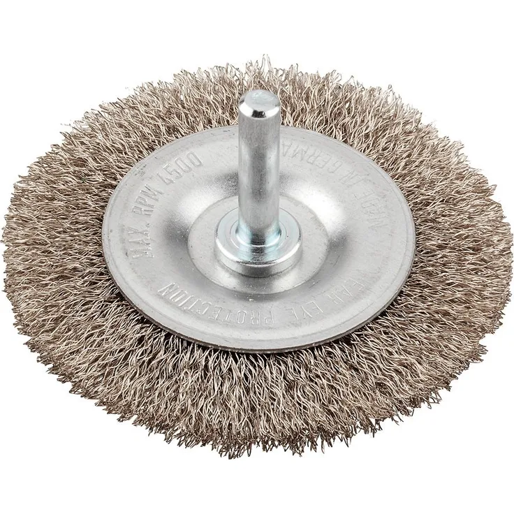 KWB Scheibenbürste, Edelstahl-Draht, rostfrei, gewellt, Durchmesser 75 mm - 609830