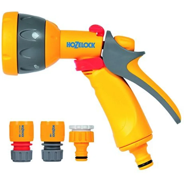 Hozelock Set Pistolet + RACCORDS, Standard, 24,8 x 20,3 x 6,7 cm