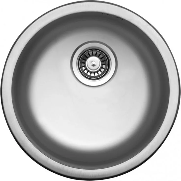 Rundspüle inkl. Zubehör, Edelstahlspüle, Einbauspüle, Waschbecken, Küchenspüle