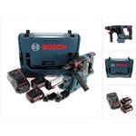 Bosch Professional GBH 18 V-26 Akku Bohrhammer SDS-Plus in L-Boxx mit GDE 18 V-16 Staubabsaugung + 2x GBA 6 Ah Akku + GAL 1880 CV Ladegerät