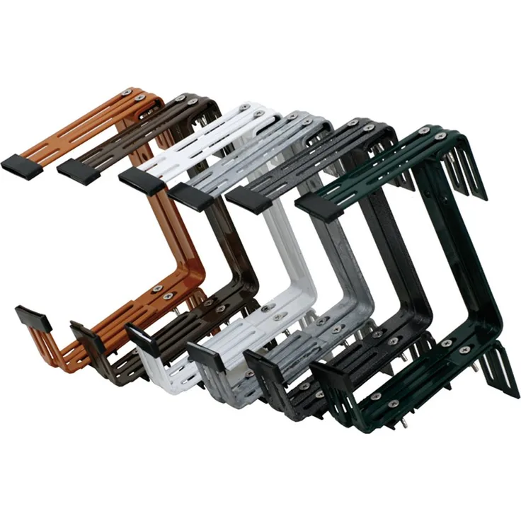 Siena Garden Blumenkastenhalter Gigant, 3-fach verstellbar, grün, 2 Stück, 678247