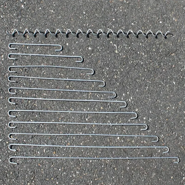 Gabionen Spirale Metall verzinkt 4 mm Spiralverbinder 80 oder 100 cm Spiralen 80 cm