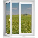 Hoberg Fenster-Fliegengitter mit innovativer Magnetbefestigung, bis zu 150 x 130 cm individuell zuschneidbar, kein Bohren oder Schrauben, 16 Magnet-Clips