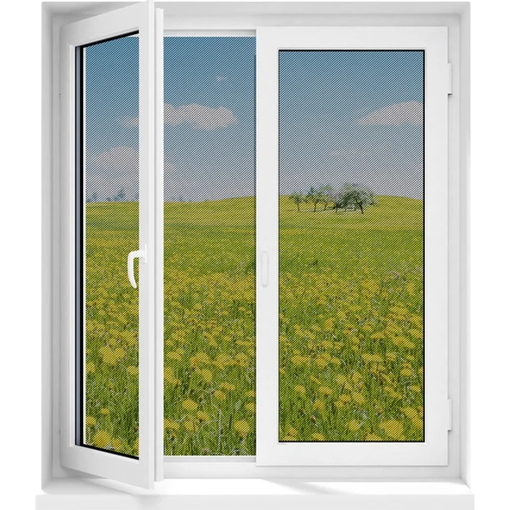 Hoberg Fenster-Fliegengitter mit innovativer Magnetbefestigung, bis zu 150 x 130 cm individuell zuschneidbar, kein Bohren oder Schrauben, 16 Magnet-Clips – Bild 1
