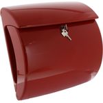 BURG-WÄCHTER, Briefkasten mit integriertem Zeitungsfach in Klavierlack-Optik, A4 Einwurf-Format, EU Norm EN 13724, Hochwertiger Kunststoff, Piano 886 R, Rot