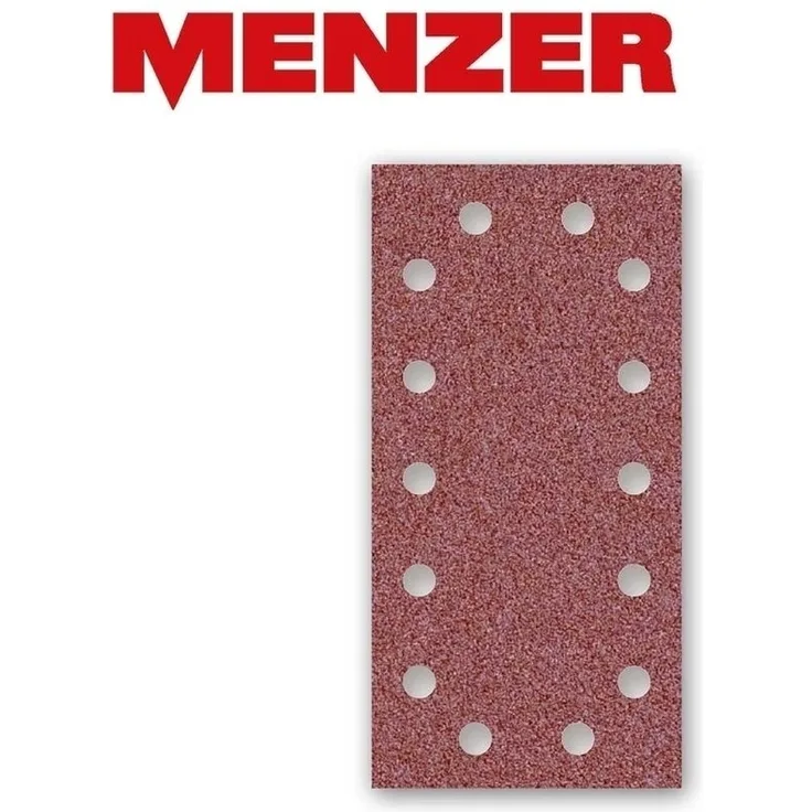 50 MENZER Klett-Schleifbögen f. Schwingschleifer, 230 x 115 mm - 14-Loch - K240 - Normalkorund
