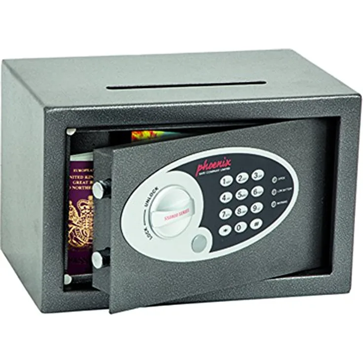 Phoenix Vela SS0801ED Deposit Home & Office Safe mit elektronischem Codeschloss Graphit-Grau (sehr klein)