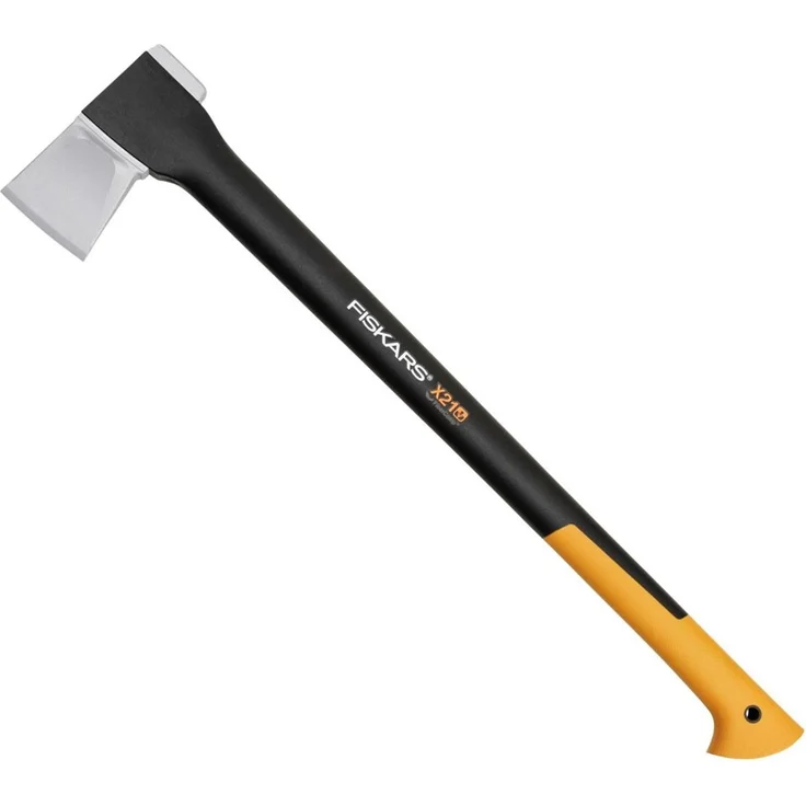 Fiskars Spaltaxt, Inklusive Klingen- und Transportschutz, Länge: 71 cm, Antihaftbeschichtet, Hochwertige Stahl-Klinge-Glasfaserverstärkter Kunststoff-Stiel, Schwarz-Orange, X21L, 1,63 kg, 1015642 – Bild 1