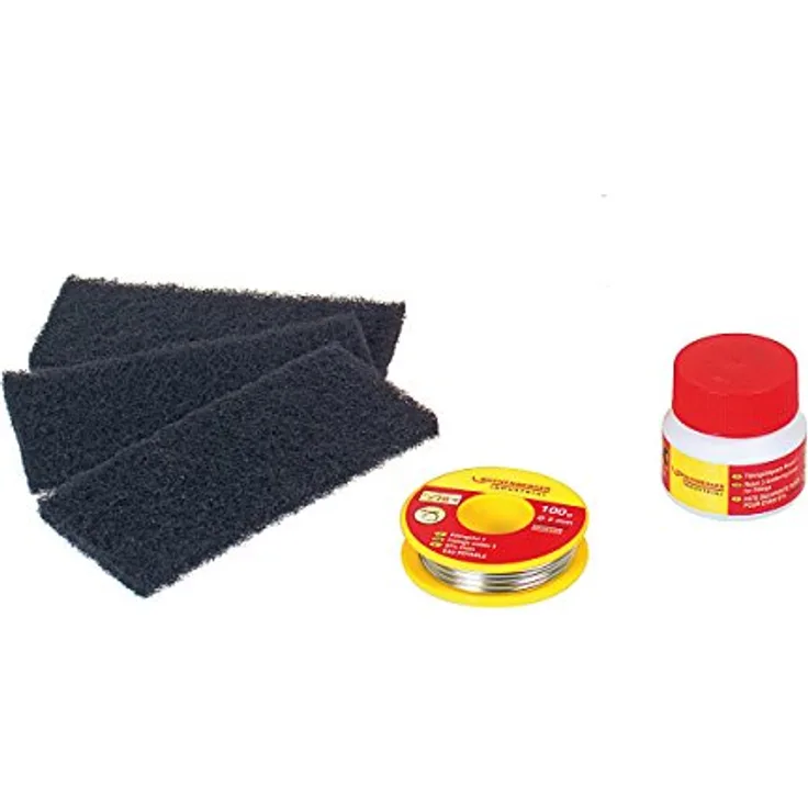 ROTHENBERGER Industrial 5-teiliges Weichlötset inkl. 3 x Reinigungsvlies, 1 x Flussmittelpaste , 1 x Fittingslot - 45227