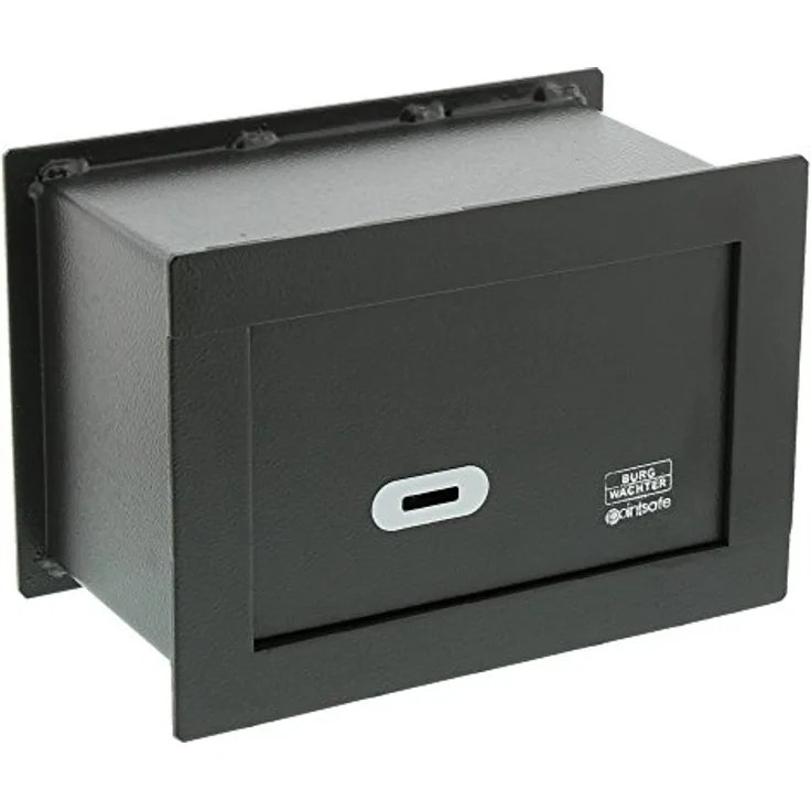 BURG-WÄCHTER Wandtresor mit Doppelbartschloss, Inkl. 2 Schlüssel, PointSafe PW 1 S, schwarz