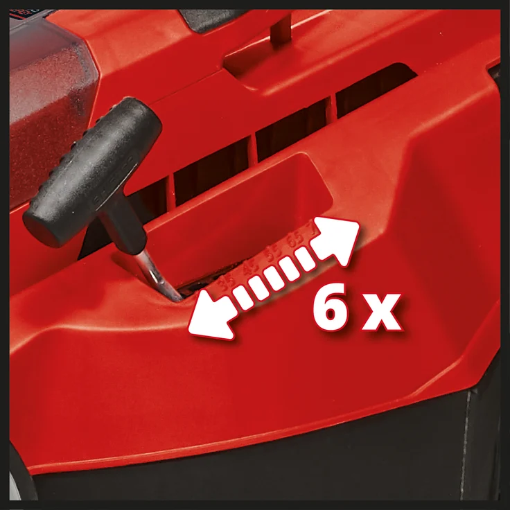 Einhell Akku-Rasenmäher RASARRO Power X-Change - Li-Ion, 36 V, 38 cm Schnittbreite, 6-stufige zentrale Schnitthöhenverstellung, inkl. 2 x 4,0 Ah Akkus + Twincharger, Mulchkeil – Bild 3