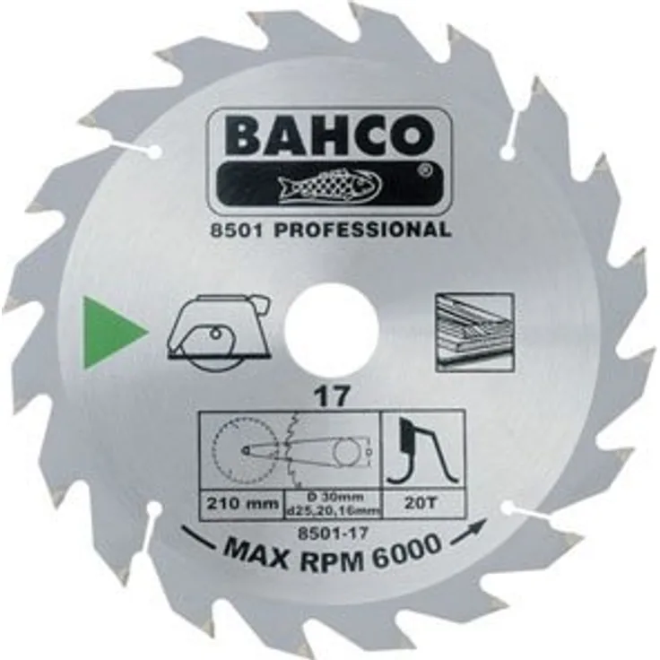 Bahco 8501-23 BH8501-23 Kreissägeblatt 235mm mit 30 Zähnen für Holz