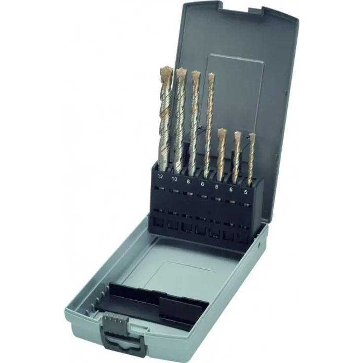 KEIL 253 500 512 Hammerbohrersortiment SDS-plus MS5 TURBOKEIL, 7-teilig, Ø 5,0-6,0-8,0x110 mm + Ø 6,0-8,0-10,0-12,0x160 mm, in RoseBox