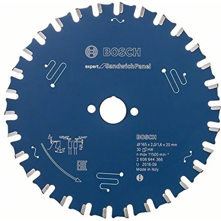 Bosch 2608644366 Kreissägeblatt EX SH H 165x20mm mit 30 Zähnen
