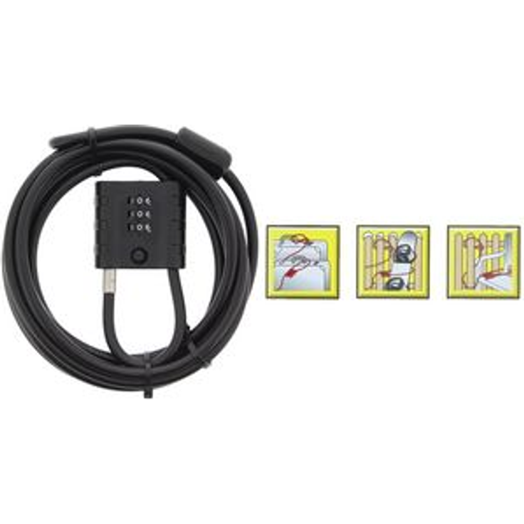 BURG-WÄCHTER 39610 725 300 Snap? Seilschloss, Schwarz