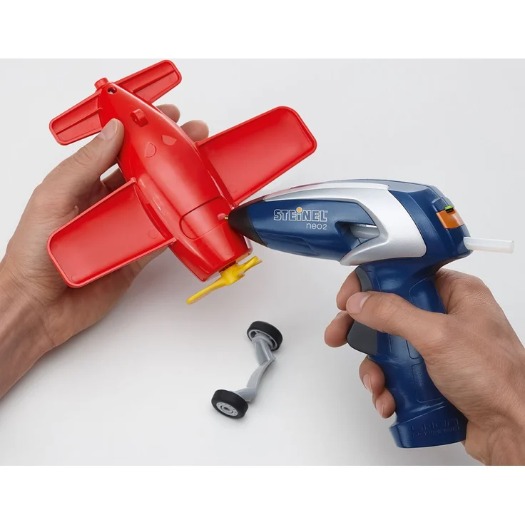 Steinel Akku-Heißklebepistole neo 2, Klebstoffrückzug, 3.6 V Akku, USB-Ladegerät, 3 Klebesticks 7 mm, Heißklebestift – Bild 2