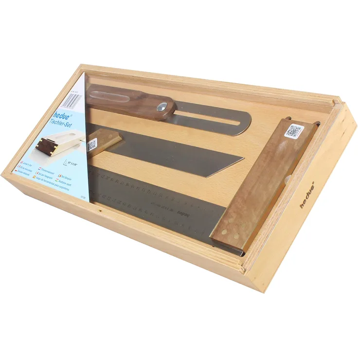 hedue Tischler-Set im Holzkasten A033, 3 Stück