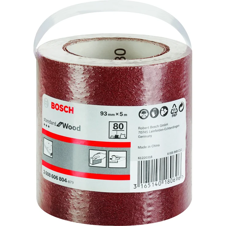 Bosch Professional Schleifrolle für Weichholz, Breite: 93 mm Länge: 5m Körnung 80 C410) - Preisvergleich – Bild 1