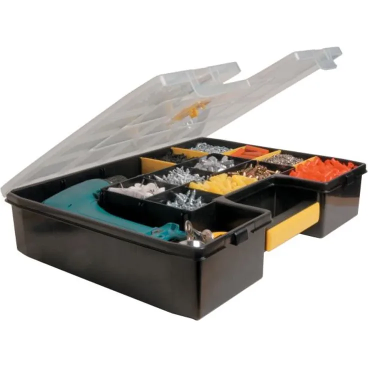 Stanley Werkzeug-Organizer Sortmaster (43 x 9 x 33 cm, Innenteiler anpassbar, bis zu 1024 Konfigurationen möglich, kein Verrutschen, Deckel verriegelbar) 1-94-745