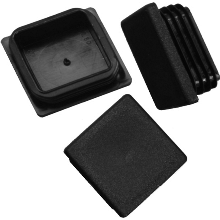 20 x Lamellenstopfen Vierkantrohrstopfen 30 x 30 mm (Außen) Stopfen SCHWARZ