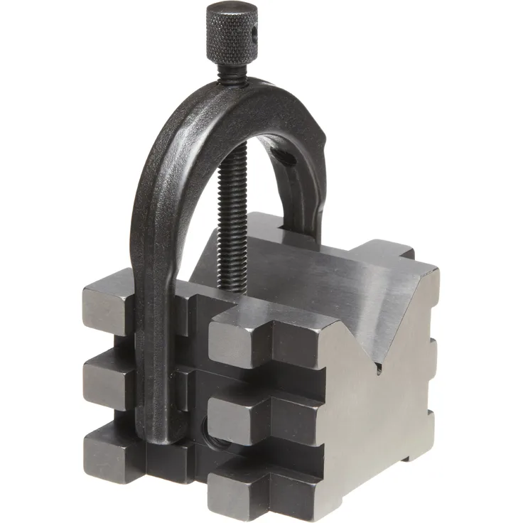 Starrett 568 A V-Block und Klemme für rund oder quadratisch Arbeit, 5,1 cm Durchmesser rund Kapazität, 1 7-40,6 cm quadratisch (1 9-40,6 cm mit Schraube oben)