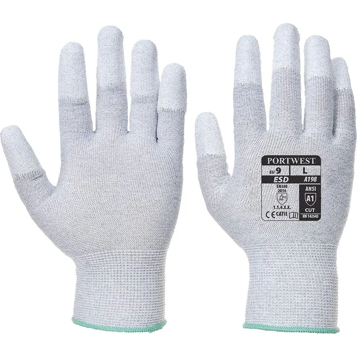 Portwest A198 Antistatische Pu-Handschuh der Finger, A198GRRL