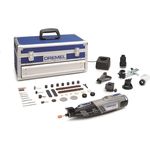 Dremel Platin Edition 8220 Akku Multifunktionswerkzeug (12V, Set mit 5 Vorsatzgeräten, 65 Zubehörteilen, Variable Drehzal 5.000-33.000 U-min zum Schneiden, Schnitzen, Bohren, Gravieren, Schleifen)
