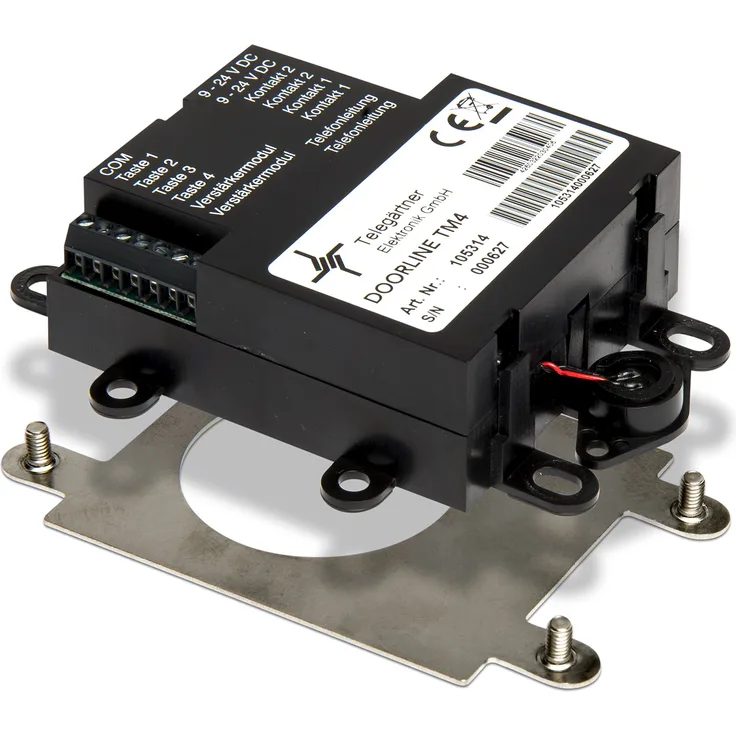 DoorLine TM4 Schwarz, Türsprechanlage, Klingel für den Briefkasten, Türöffner anschließbar, Haustelefon und Handy als Gegensprechanlage, Anschluss a-b 2-Draht