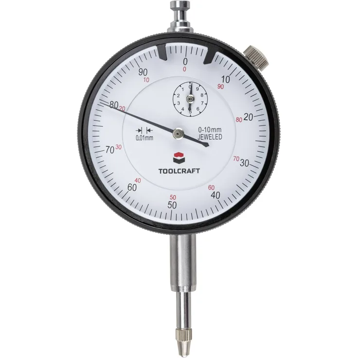 TOOLCRAFT TO-6443499 Messuhr 10mm Ablesung: 0.01mm
