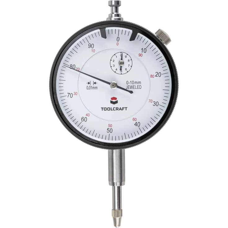 TOOLCRAFT TO-6443499 Messuhr 10mm Ablesung: 0.01mm