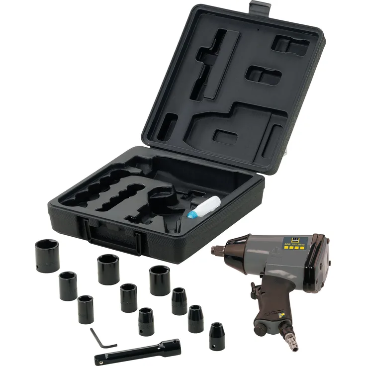 Schneider Druckluft GmbH Schneider airsystems SGS Druckluft Schlagschrauber mit Steckschlüssel-Set (10-teilig), Druck: 6,3 bar DGKD322820