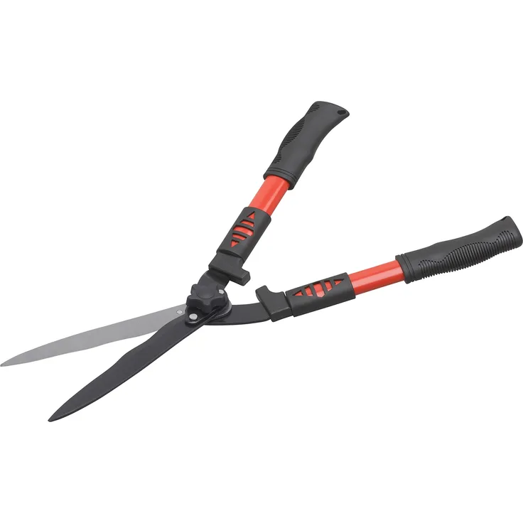 Meister Heckenschere - Extra lange Schneide - Wellenschliff und Antihaft-Beschichtung - Zum Zurückschneiden von Heckenpflanzen - Buchsschere - Gartenschere - Beidhandschere - 9718300 mittelgroß