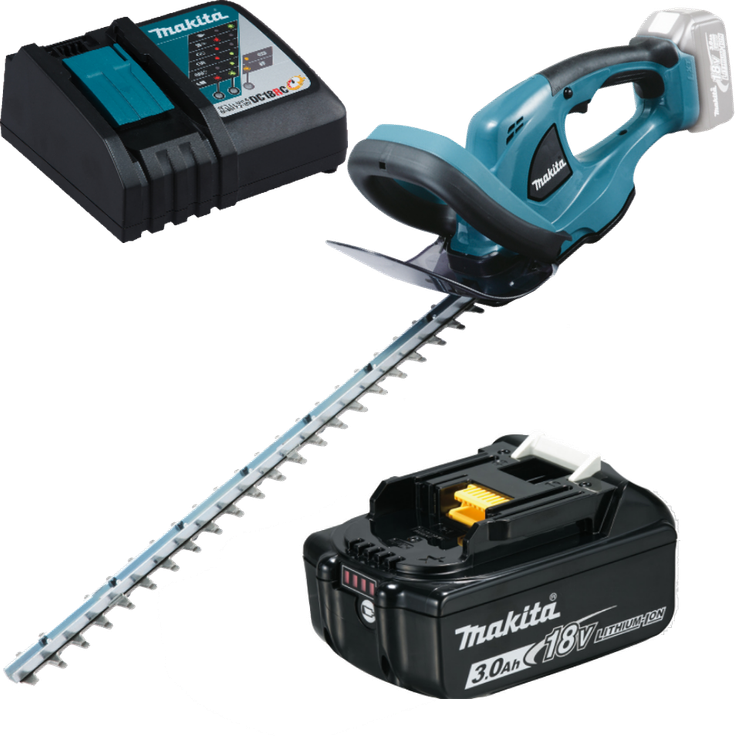 Makita DUH523RF Akku Heckenschere, 52 cm Schnittlänge, 18V LXT, inkl. Akku und Ladegerät, 15 mm maximale Aststärke, vibrationsarm – Bild 2