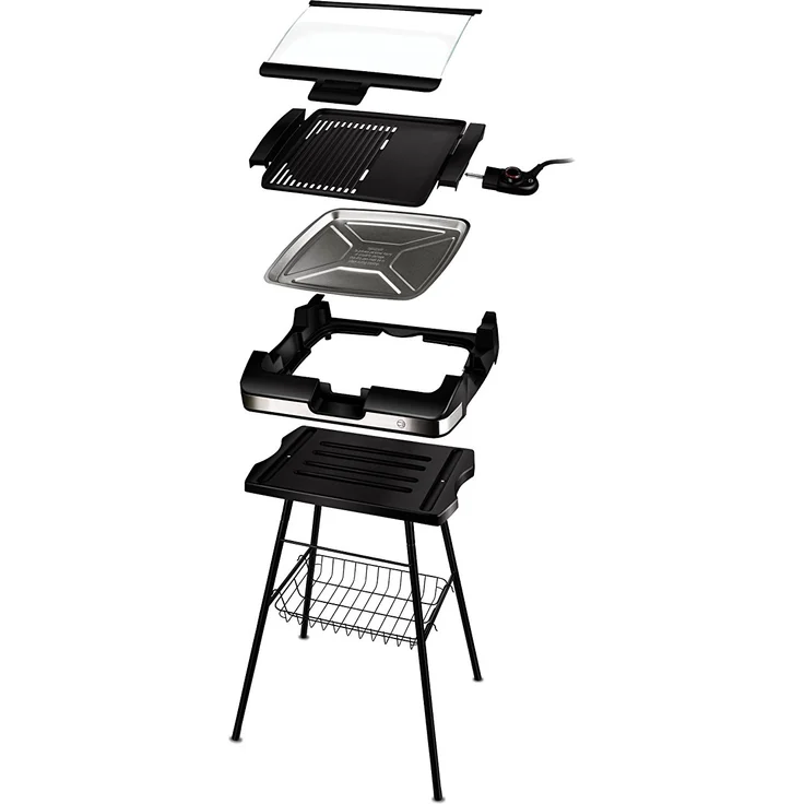 Cloer 6720 Barbecue-Grill mit Standfuss und Glasplatte – Bild 2