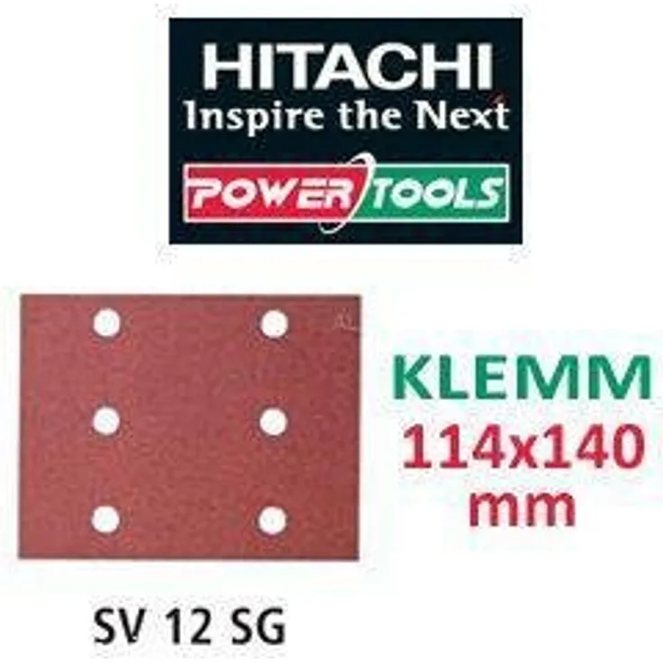 Hitachi – 753054 Raumfahrt-Schleifblätter Schleifpapier 114 x 140 mm Körnung 100 Clip (10 Stück)