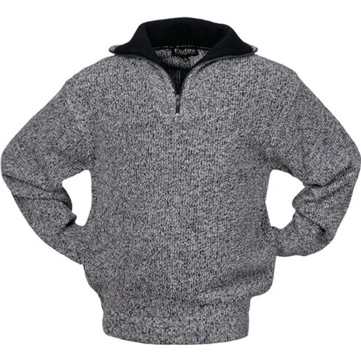 Pollver Troyer Gr.L schwarz-weiß-meliert 100% Polyester