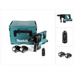 Makita DHR281MJ Brushless Akku Bohrhammer 28 mm 2x 18 V für SDS-PLUS mit Schnellwechselfutter im Makpac + 2x 4,0 Ah Akku - ohne Ladegerät