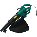 WerkaPro 10388 Laubsauger Häcksler 3000 W Auffangsack 35 l Zentralisierte Steuerung Grün Häckselfunktion 3000 Watt