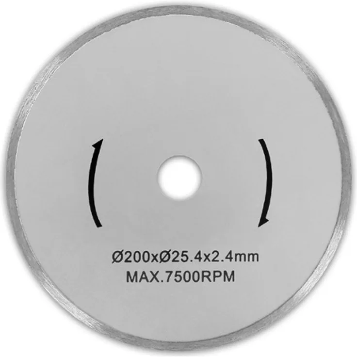 Eberth - 1 x Diamanttrennscheibe mit Ø 200 mm (1 Stück, universell einsetzbar, Fliesen, Marmor, Porzellan, Keramik) Universal Diamantscheibe