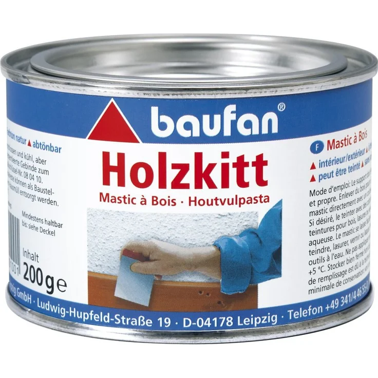 Baufan Holzkitt, gebrauchsfertige Füllmasse, 200 g – Bild 1