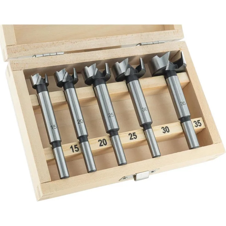 Ent European Norm Tools - ENT 5-tlg. Forstnerbohrer Set - Ø15 - 20 - 25 - 30 - 35 mm